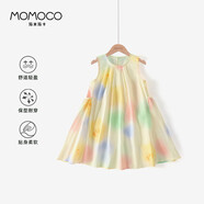 瑪米瑪卡（MOMOCO）女童夏裝連衣裙純棉夏季透氣童趣糖果色連衣裙 彩色  120 