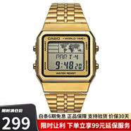 卡西歐手表 復古經(jīng)典學生表 運動防水電子表 中性風 小方塊手表 A500WGA-9D