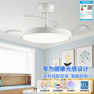 雷士（NVC） 風(fēng)扇燈LED吊扇燈隱形扇現(xiàn)代簡約變頻餐廳臥室客廳遙控高顯色燈具 天際48瓦智能丨Ra98全光譜