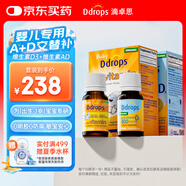 Ddrops滴卓思 新初生嬰幼兒童復(fù)合維生素d3+ad滴劑 0-1歲400iu營養(yǎng)套裝