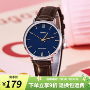 卡西歐（CASIO）手表女 指針系列 輕奢簡約休閑女表 大表盤石英表學(xué)生表考試表 LTP-VT01L-2B