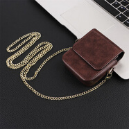 閃森 適用摩托羅拉moto razr 60小折疊手機袋聯(lián)想moto Razr50/60 Ultra斜挎包金屬鏈背包女式保護套 小折疊屏斜挎包-深棕色 摩托羅拉moto小折疊屏