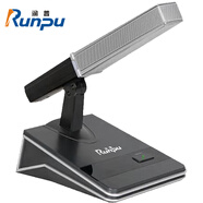 Runpu專(zhuān)業(yè)有線(xiàn)電容會(huì )議麥克風(fēng)桌面方桿鵝頸麥工程會(huì )議演講指揮話(huà)筒雙芯卡農方管麥克風(fēng)RP-WX920A-1