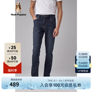 Hush Puppies暇步士男裝秋冬男士直筒寬松牛仔褲 055中藍2 40