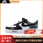 耐克（NIKE）定制球鞋AirForce1樂(lè )隊潮流暗黑低幫板鞋男女同款 CW2288-111 樂(lè )隊男款 35.5 定制商品不退換
