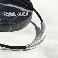 杜間老鳳凰S999純銀足銀項鏈項圈大號彎管女款鎖骨鏈復古個(gè)性民 拉絲面可調節同款