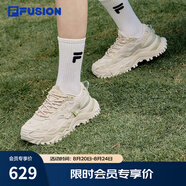 FILA FUSION斐樂(lè )女鞋BIANCO老爹鞋季新款硬糖鞋休閑鞋厚底運動(dòng)鞋女 夏威夷果黃-MS 36.5