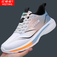 紅蜻蜓紅蜻蜓旗下運動(dòng)鞋男鞋透氣網(wǎng)面鞋減震防滑皮面競速跑步鞋超輕便休 530白桔網(wǎng)面 44 (270)標準運動(dòng)鞋碼數
