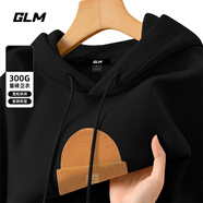 GLM敖瑞鵬代言連帽衛(wèi)衣男重磅潮流休閑oversize青少年春秋長袖外套 【春秋】黑#帽子M L