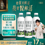 悅鮮活鮮牛奶 定期購 950ml家庭裝牛奶【郭晶晶推薦】原生高鈣低溫鮮奶 