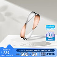 CalvinKlein凱文克萊ck戒指纏繞雙環(huán)男女對戒情侶戒指禮物 KJ7SPR200106
