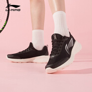 李寧（LI-NING）輕云休閑慢跑步鞋女鞋柔軟舒適潮流復(fù)古運(yùn)動(dòng)慢跑鞋子女