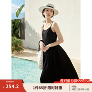 茵曼（INMAN）章若楠同款歐若風(fēng)天絲薄開衫女裝襯衫2025夏季新品長(zhǎng)袖襯衣 吊帶裙黑色-18322336 S