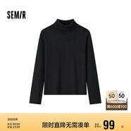 森馬（Semir）森柔毛衫|毛衣女基礎款高領(lǐng)緊身2024冬季純色套頭衫109724107011