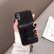 品怡適用于三星S21 A21S A02行李箱手機套 彩繪浮雕素材殼防摔保護(hù)套 黑色 Note9/N960