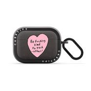 喔屋CASE聯(lián)名新款Hello Kitty50周年凱蒂貓貼紙AirPods3代保護(hù)耳機(jī)殼 霧面黑色粉色英文愛(ài)心 蘋(píng)果Airpods4
