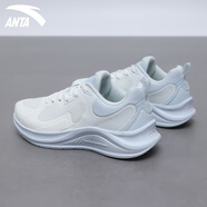 安踏（ANTA）漫步丨運(yùn)動(dòng)鞋女鞋夏季款輕質(zhì)皮網(wǎng)面軟底輕質(zhì)跑鞋緩震耐磨跑步鞋女 象牙白/淺霧灰 37.5