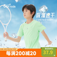 361°兒童速干短袖2025夏季男女童(3-12歲)運(yùn)動上衣透氣短T恤 160綠
