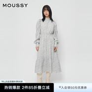 moussy 新品法式田園風(fēng)花邊立領(lǐng)碎花連衣裙028HAZ30-1331 015花紋白色 S 00001/S