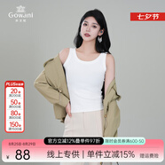 喬萬(wàn)尼針織背心女2025夏季新款圓領(lǐng)無(wú)袖內搭外穿打底衫上衣EZ2H102 椰奶白 M
