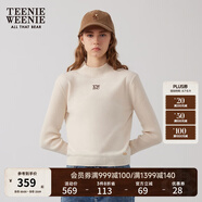 Teenie Weenie小熊女裝冬裝簡約休閑時(shí)尚中領(lǐng)毛衣貼身打底衫針織衫 乳白色 M 165