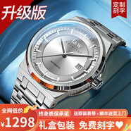 I&W CARNIVAL HWGUOJI瑞士I&W手表男機械表進口機芯自動男士手表巡洋艦系列商務(wù)男表 升級版銀白鋼帶|性能提升|終身保