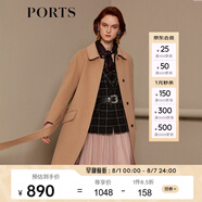 PORTS寶姿 新品女裝氣質(zhì)斗篷袖雙面呢大衣SN9C023CWF002 駝色 M (6)