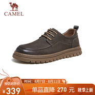 駱駝（CAMEL）復古英倫工裝低幫商務休閑皮鞋男士 G14A836627 灰色 42 