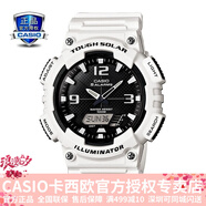 卡西歐（CASIO） 男表女表卡西歐手表男女情侶表學(xué)生時(shí)尚運(yùn)動(dòng)表太陽能雙顯電子表 太陽能表：AQ-S810WC-7白武士