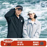 熊貓·本（ben.panda）棉服男潮牌翻領(lǐng)寬松休閑秋冬工裝棉衣多穿情侶外套 黑色（A款) L