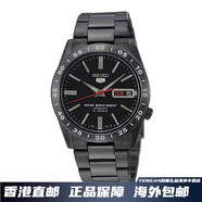 精工【七夕禮物】自動(dòng)機械表SEIKO 5男士商務(wù)腕表背部透明設計不銹鋼 黑SNKE03K1 117g
