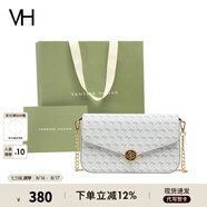 VANESSA HOGAN VH女包山茶花信封包高級感包包老花鏈條小包單肩斜挎包七夕禮物 灰色+綠野仙蹤禮袋