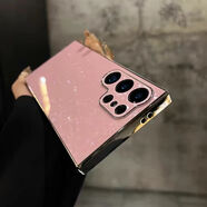 OIMG適用于三星S24/S23馬賽克菱格閃鉆S24+手機殼細閃防摔女全包保護套 粉色-菱格馬賽克細閃 只有以上型號