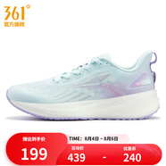361度女鞋運(yùn)動(dòng)鞋【Q彈超5】夏季新款361度女緩震跑鞋 薄紗藍(lán)/數(shù)碼薰衣草 39