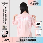 BOY LONDON【繁花】潮牌T恤情侶款短袖櫻花翅膀印花N01712 粉色 XS