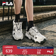 FILA 斐樂貓爪鞋4代男鞋復(fù)古老爹鞋時尚休閑運(yùn)動鞋透氣厚底鞋貓爪6 淺豆綠/奶白-貓爪6 F12M522111FAA 42