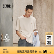 森馬短袖T恤男夏季精致刺繡情侶裝中性上衣吸濕速干109324100205