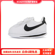 耐克（NIKE）CortezBasicSLbasicsl舒適百搭防滑減震低幫跑步鞋黑白色嬰幼童 21