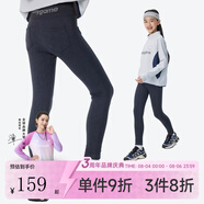 onmygame女童鯊魚褲兒童打底褲春秋仿牛仔運(yùn)動瑜伽緊身褲子 牛仔黑 150