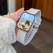 蘋(píng)果機通用WATCH 5智能手表女士藍牙通話(huà)離線(xiàn)支付s10測血壓心率健康希普拓跑步減脂運動(dòng)手環(huán) 硅膠-小象灰接打電話(huà)|自定義壁紙|支付|女性健康|