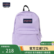 JANSPORT杰斯伯書(shū)包輕便雙肩包男女旅行包簡(jiǎn)約背包電腦包學(xué)生校園 4QUT5M9暮山紫/風(fēng)信紫-側(cè)邊袋