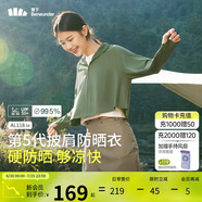 蕉下（beneunder）防曬衣女春夏UPF50+冰絲經(jīng)典披肩款A(yù)L11824湖茶綠M