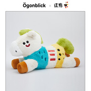 北歐時(shí)刻趣味彩色刺繡動(dòng)物抱枕公仔燕子鯨魚(yú)小熊公仔 均色-木馬