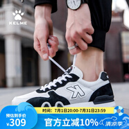 KELME/卡爾美運(yùn)動(dòng)鞋男跑鞋春夏新款透氣男鞋復(fù)古情侶休閑鞋XX60015005 白/黑 41