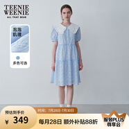 Teenie Weenie小熊夏裝公主裙連衣裙法式優(yōu)雅可愛娃娃裙女白色裙子 淺藍(lán)色 S (160)
