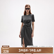 ONLY夏季時(shí)尚休閑長(zhǎng)款開(kāi)叉收腰顯瘦連衣裙女|124261004 S03 深花灰色 XL