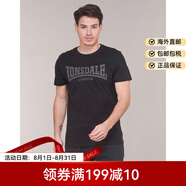 LONSDALE龍獅戴爾男衫休閑百搭黑色運(yùn)動(dòng)短袖t恤夏季25新款七夕情人節(jié)禮物 黑色 L (UK)