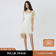 moussy 秋季女裝新款微透歐根紗優(yōu)雅名媛襯衫連衣裙028GSG30-0190 013象牙色 S 00001