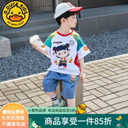 G.DUCKKIDS聯(lián)名奧特曼衣服男童夏裝套裝新款兒童籃球服夏季帥氣棉質(zhì)學(xué)生服裝 紅色【哪吒】 120 建議身高110-120cm年齡6-7