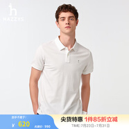 哈吉斯（HAZZYS）男裝 夏款男上衣【3A抗菌工藝】通勤短袖polo男ASTZE0BBX26 米黃色OW XL (180/100A 50)